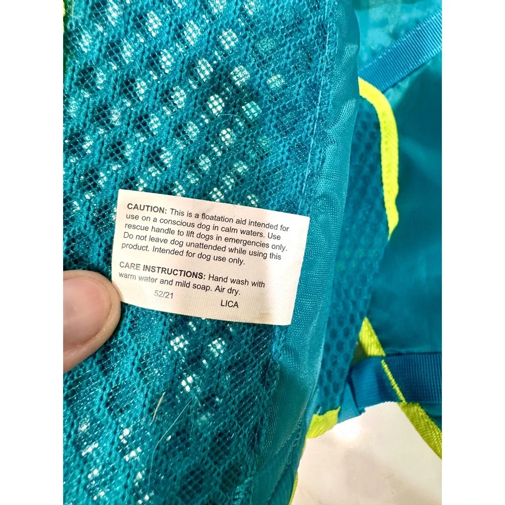 Outward Hound Dog Life Jacket Large LG Lime Green Teal Water Safety Vest